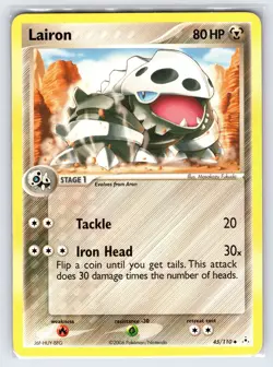 Lairon 45/110 2006 EX Holon Phantoms Pokemon Card Uncommon - Lp/Mp - Image 1