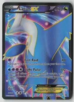 Latios EX 101/108 Ultra Rare Roaring Skies Pokemon Holo DMG - Image 1