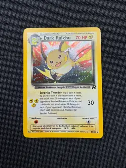 The Pokemon Company Dark Raichu 83/82 Team Rocket Secret Rare Holo EN - Image 1