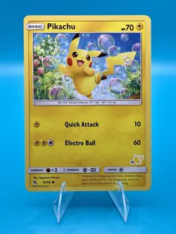 Pokemon TCG 2019 Pikachu 19/68 #15 Pikachu Stamped Promo Battle Academy NM - Image 1