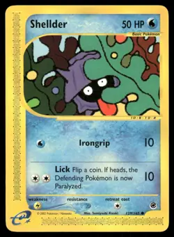Pokemon Cards Shellder 129/165 Expedition Base Set Common NM - Image 1