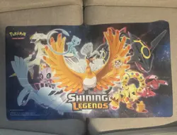 Pokemon Shining Legends TCG Standard Playmat Ho-Oh Mew Arceus 24x13.5in Rubber - Image 1