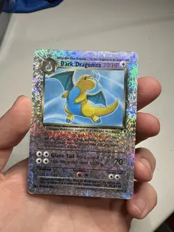 2002 Pokemon Legendary Collection Dark Dragonite 5/110 Reverse Holo Foil WOTC - Image 3