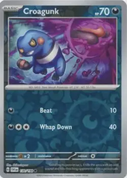 Pokemon TCG Scarlet & Violet - Croagunk 130/198 (Reverse Holo) - Image 1