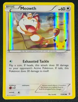 Meowth 20th Anniversary Stamp 53/83 Pokemon TCG 2016 - Image 1