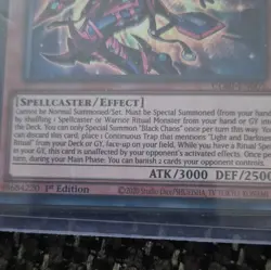 Yu-Gi-Oh! Konami Black Chaos Secret Rare Holo Foil 1st Ed CORI-EN001 - Image 3