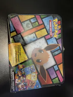 Eevee Pokemon Trading Card Game Stained Glass Tin - Brand New, Sealed! 820650809514 - Image 1