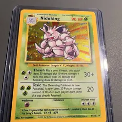 Pokemon Nidoking Holo 11/102 from Base Set Unlimited in Hp- condition! - Image 1