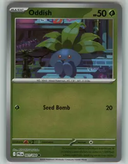 Oddish 001/094 Common Phantasmal Flames Pokemon Reverse Holo - Image 1