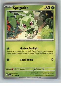 Sprigatito 012/193 Common Paldea Evolved Pokemon - Image 1