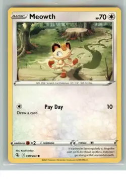 Meowth 199/264 Common Fusion Strike Pokemon - Image 1