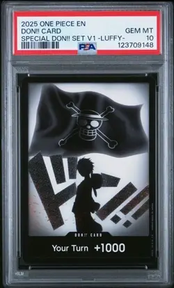 Luffy Don Card!! - One Piece Special Don!! Set Vol. 1 - PSA 10 - Image 1