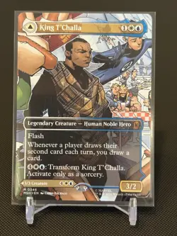 King T'Challa Black Panther, Hope Enduring Borderless Non-Foil #346 MTG MSH - Image 1
