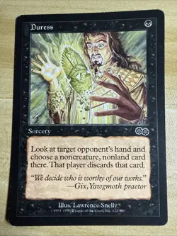 MTG - Duress - Urza's Saga Magic the Gathering - MP - Image 1