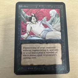 Magic the Gathering MTG - Alpha Sacrifice - 1st Edition - LP Condition - Image 1