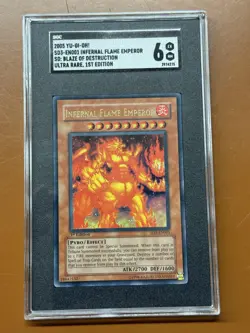 Infernal Flame Emperor #SDN-EN001 1st Edition Yu-Gi-Oh Yugioh SGC 6 Holo Card MW - Image 1
