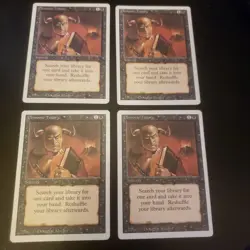 Magic: The Gathering Demonic Tutor x4 Revised Uncommon Black Sorcery Doug Shuler - Image 1