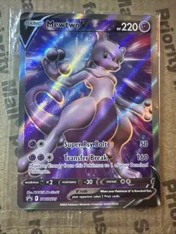 SEALED! Mewtwo V SWSH229, Pokemon GO ETB, Full Art Holo, Black Star Promo, NM - Image 1
