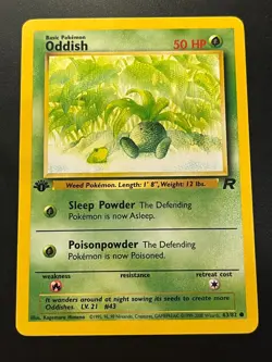 Oddish Rocket 1st Edition Pokemon TCG Vintage WOTC Rare 63/82 MP - Image 1
