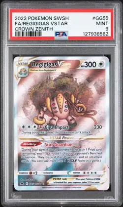 Regigigas Vstar #GG55 2023 Pokemon Sword And Shield Crown Zenith PSA 9 250001 - Image 1