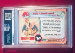 1999 Topps Pokemon TV Foil #6 Charizard Trading Card PSA 7 - Image 2