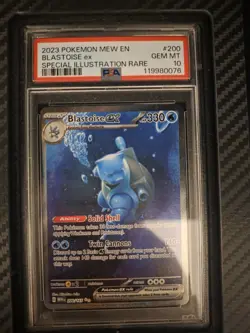 Pokemon Blastoise EX 151 200/165 Special Illustration Rare PSA 10 Gem Mint - Image 1