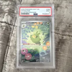 Pokemon Swadloon Illustration Rare Holo Sv: White Flare 088/086 PSA 9 2025 - Image 1