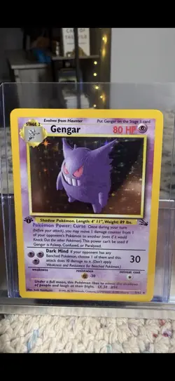 Gengar 5/62 Fossil 1st Edition Holo Rare 80 HP English 1999 WOTC - Image 1