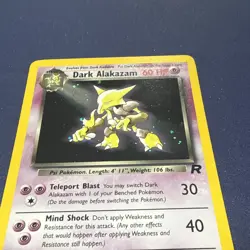 Dark Alakazam 2000 Pokemon Team Rocket #1/82 Holo TCG Lp/NM - Image 4