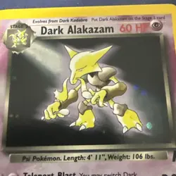 Dark Alakazam 2000 Pokemon Team Rocket #1/82 Holo TCG Lp/NM - Image 5