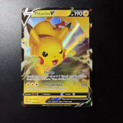 PIKACHU V 043/185 HOLO RARE V VIVID VOLTAGE POKEMON HOLO NM - Image 1