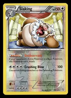 Slaking 103/124 Reverse Holo Rare Dragons Exalted Pokemon Card - Image 2