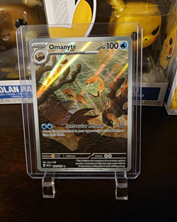 Pokemon TCG Omanyte 180/165 SV 151 Illustration Rare Holo EN NM/Mint - Image 1