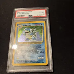 Pokemon PSA 6 Base Set Unlimited "Stage" Error Blastoise 2/102 - Image 2