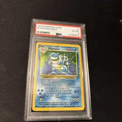 Pokemon PSA 6 Base Set Unlimited "Stage" Error Blastoise 2/102 - Image 3