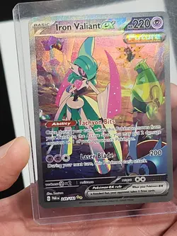 Pokemon TCG Iron Valiant EX Paradox Rift 249/182 Special Illustration Rare Card - Image 3
