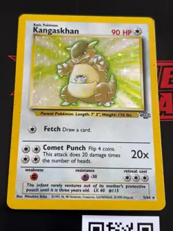 Kangaskhan Holo Unlimited Jungle Set 5/64 MP Pokemon Card - Image 1