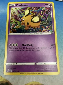 Dedenne SWSH080 Black Star Promo Cosmos Holo Pokemon Card - Image 1