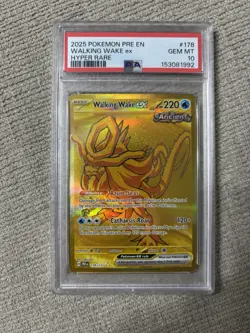 2025 Pokemon Prismatic Evolutions Walking Wake ex Hyper Rare Gold PSA 10 #ML - Image 1