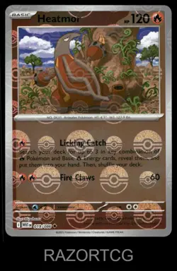 HEATMOR (POKE BALL PATTERN) 019/086 UC WHITE FLARE POKEMON NM/M - Image 2