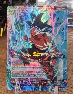 Bandai Dragon Ball Super CCG Son Goku Leader BT16-001UC Foil Realm Of The Gods - Image 1