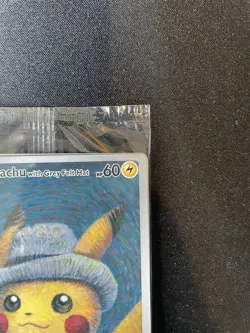 Pokemon x Van Gogh: Pikachu with Grey Felt Hat SVP 085 Promo Card Sealed w case - Image 4