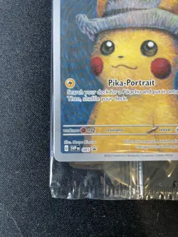 Pokemon x Van Gogh: Pikachu with Grey Felt Hat SVP 085 Promo Card Sealed w case - Image 5