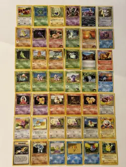 Pokemon TCG Lot of 58 Vintage Cards - All Damaged In Some Way! - Image 1