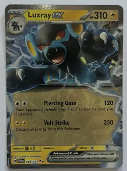 Pokemon Luxray ex 068/167 Promo EX Holo Jumbo Cards 310 HP Stage 2 - Image 2