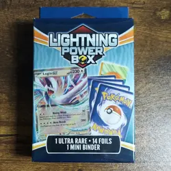 Lightning Power Box Pokemon TCG Sealed Box 15 Cards: 1 Ultra Rare, 14 Foils - Image 1