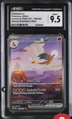 The Pokemon Company 2023 SV 151 Charizard ex 199/165 Holo SIR CGC 9.5 - Image 1