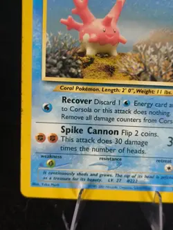 Pokemon TCG Corsola 37/75 Neo Discovery Uncommon Card MP Condition - Image 5