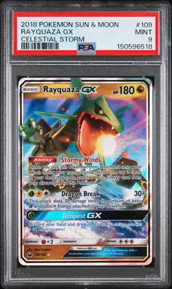 Pokemon Rayquaza GX - Celestial Storm - 109/168 - PSA 9 - Image 1