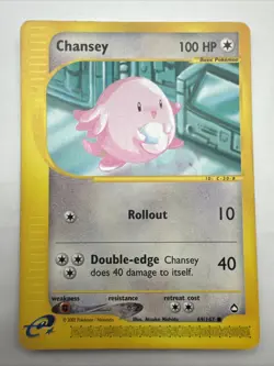 Pokemon TCG Chansey Card 69/147 Aquapolis Regular Common - Image 1